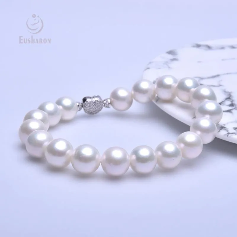 11-11.5mm Excellent Luster White Round Edison Pearl Bracelet