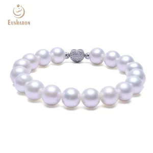 11-11.5mm Excellent Luster White Round Edison Pearl Bracelet