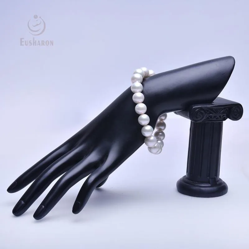 11-11.5mm Excellent Luster White Round Edison Pearl Bracelet