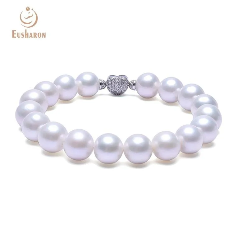 11-11.5mm Excellent Luster White Round Edison Pearl Bracelet