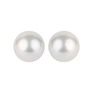 14K White Gold Pearl Studs