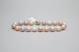 14K Yellow Gold Freshwater Pearl Bracelet (19.5 centimeters or 7.5 Inches)