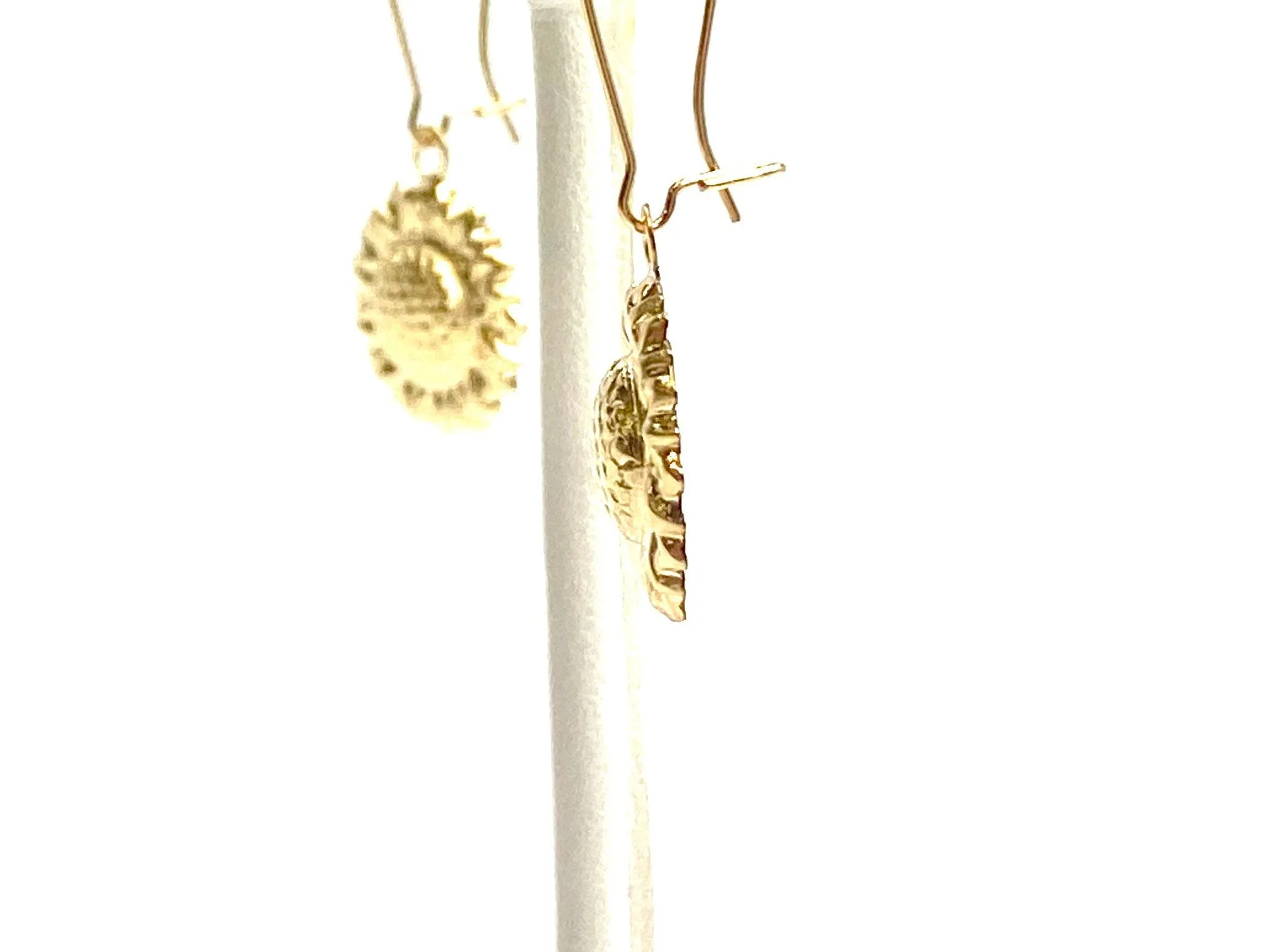 14KGF Sunflower Charm , Sku#1797