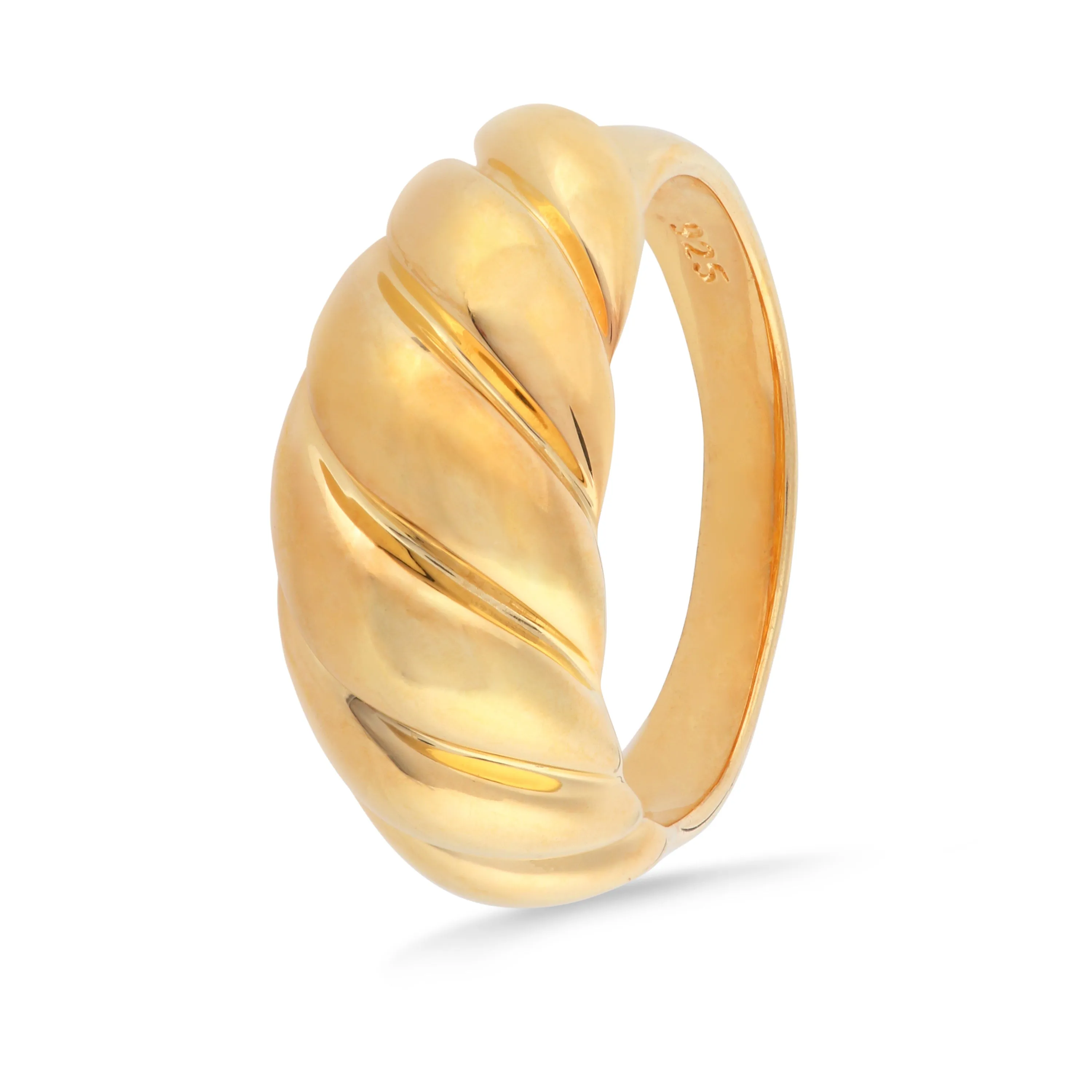18k Gold Vermeil Croissant Ring
