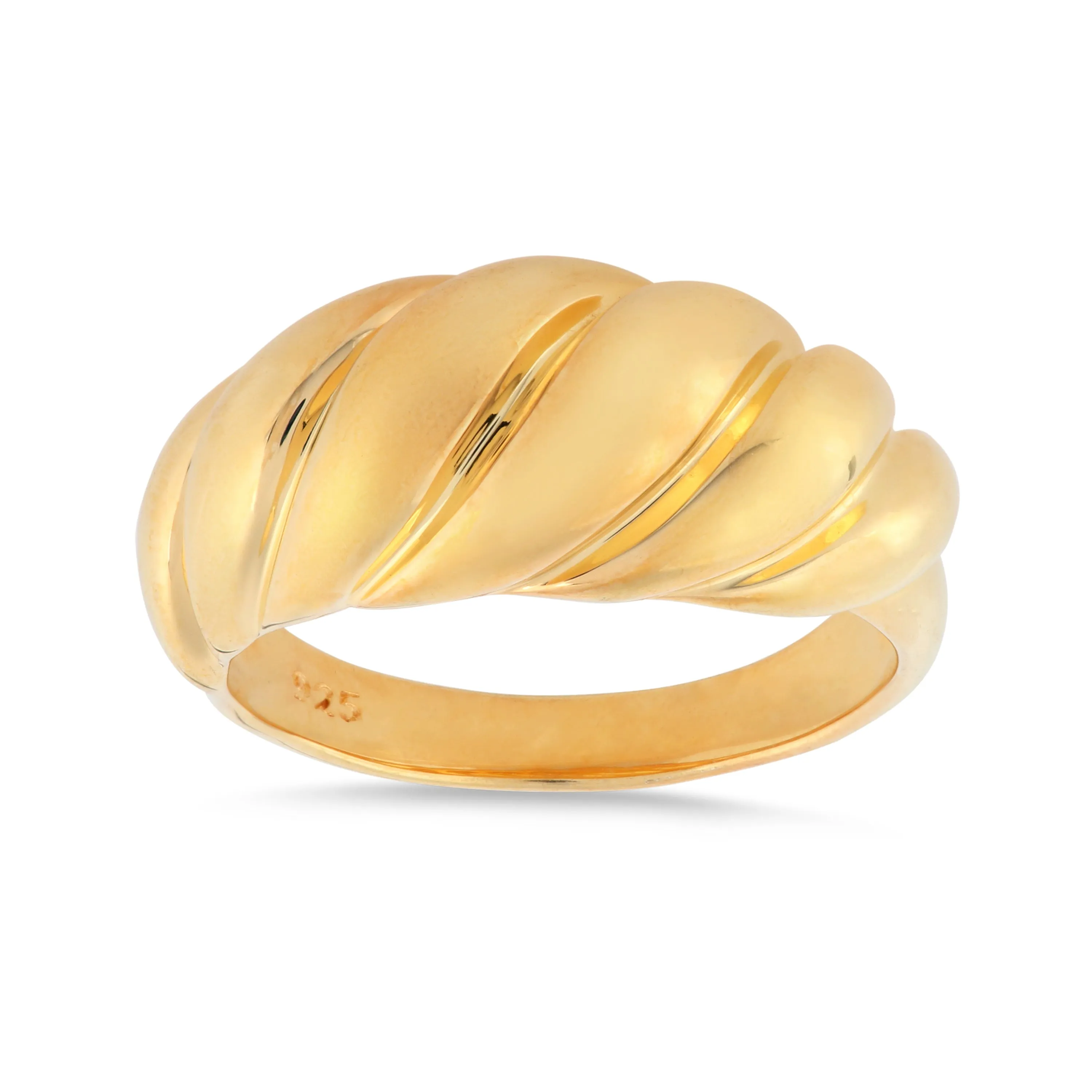18k Gold Vermeil Croissant Ring