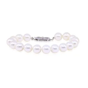 18K WHITE GOLD 7-INCH CULTURED PEARL BRACELET