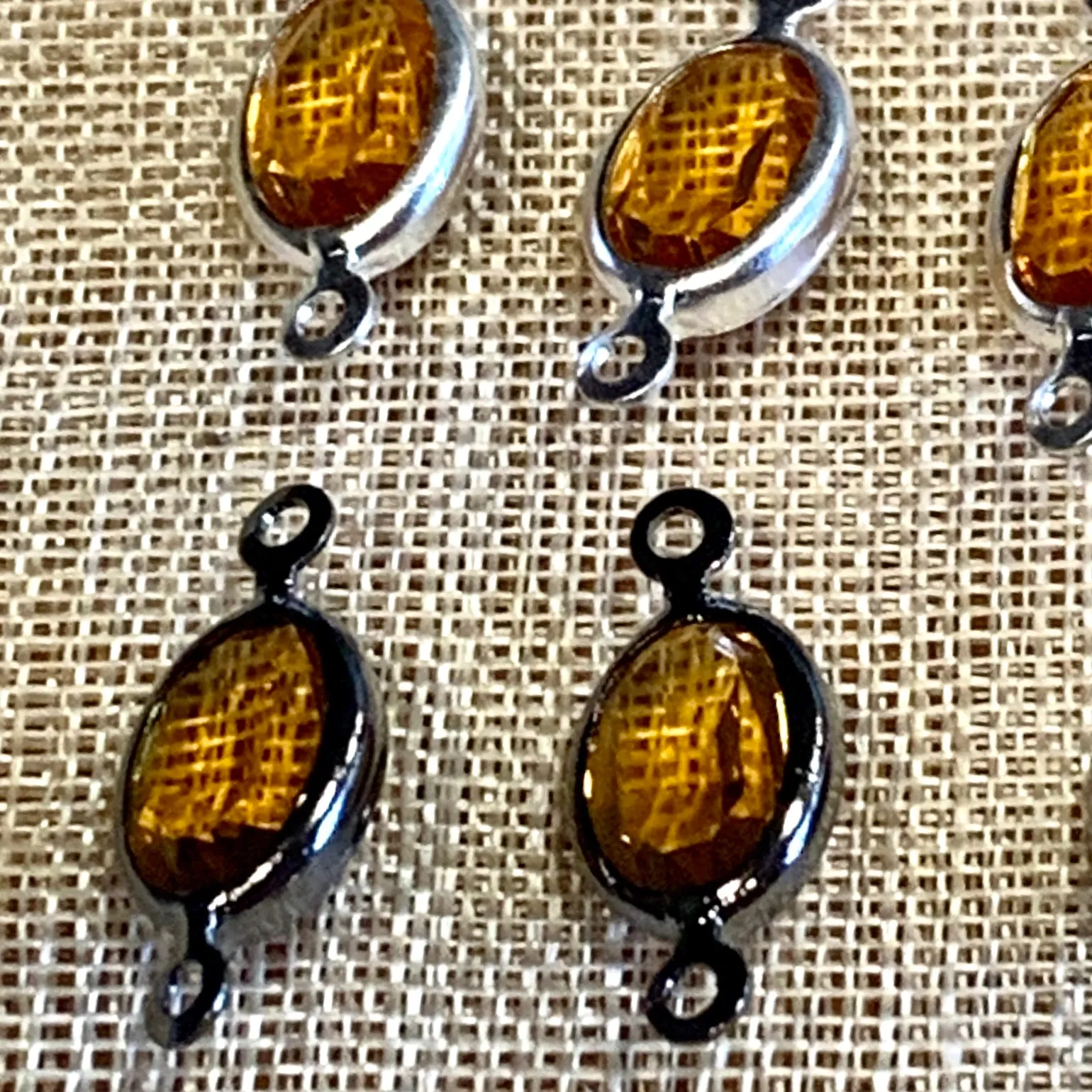 20 Swarovski Oval Set Links