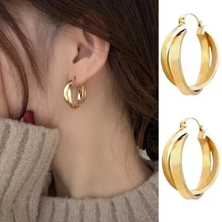 2022 Korean New Simple Temperament Circle Pearl Earrings Fashion Small Versatile Earrings Women's Jewelry
