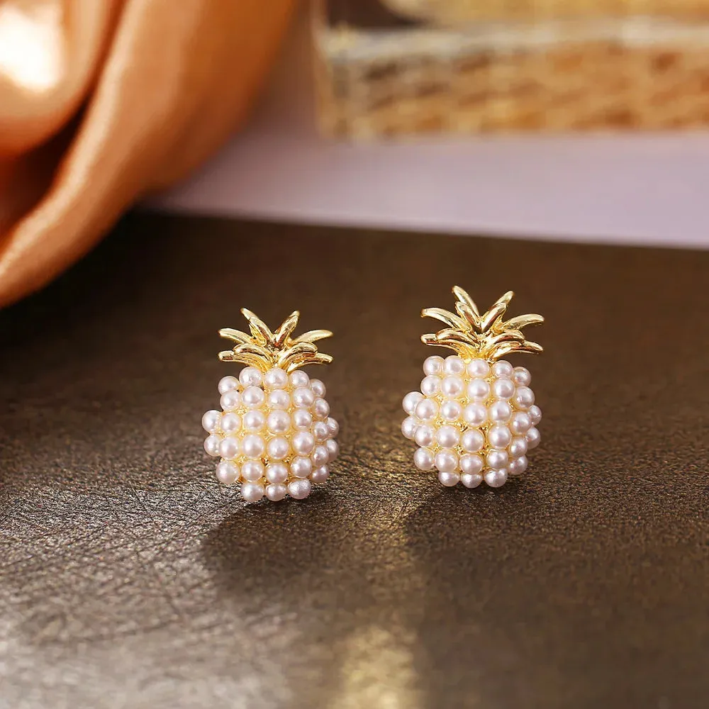 2022 Korean New Simple Temperament Circle Pearl Earrings Fashion Small Versatile Earrings Women's Jewelry