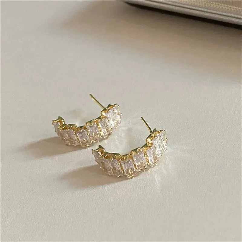 2022 Korean New Simple Temperament Circle Pearl Earrings Fashion Small Versatile Earrings Women's Jewelry
