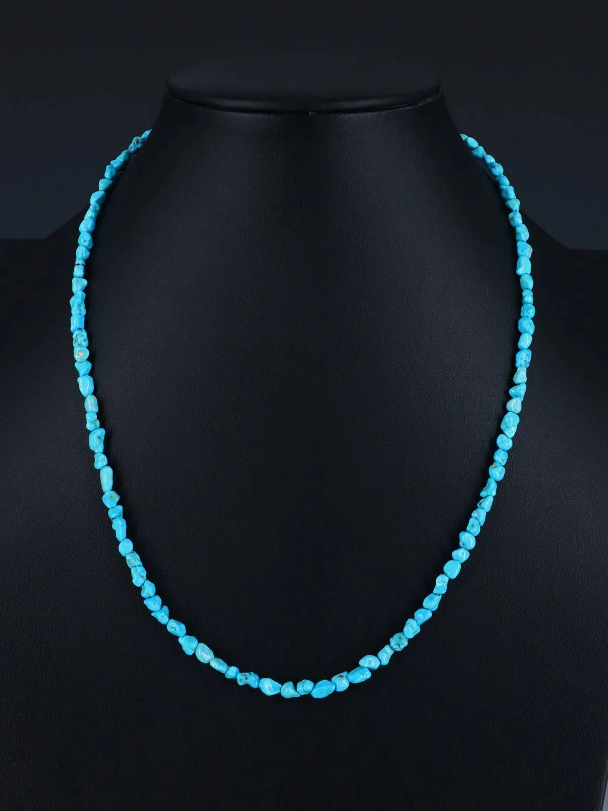 20" Sleeping Beauty Turquoise Beaded Necklace