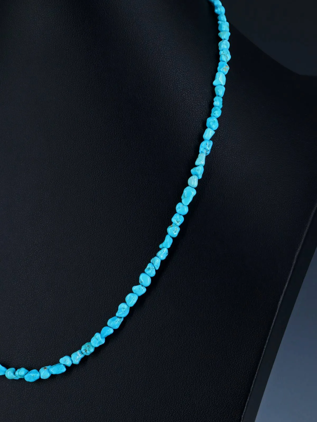 20" Sleeping Beauty Turquoise Beaded Necklace