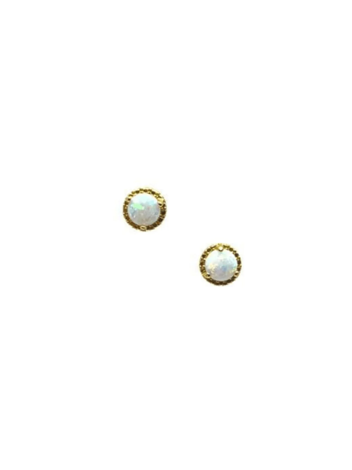 4MM Prong Set Lab Opal Studs