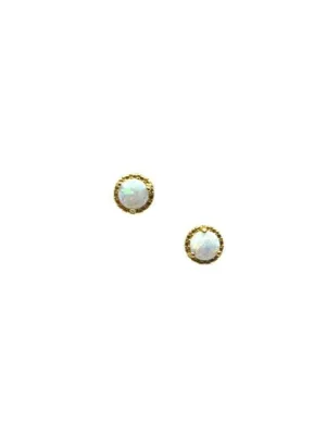 4MM Prong Set Lab Opal Studs