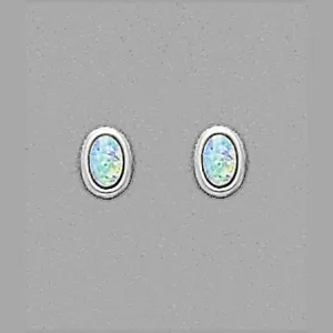 6x4 Light Blue Simulated Created Opal