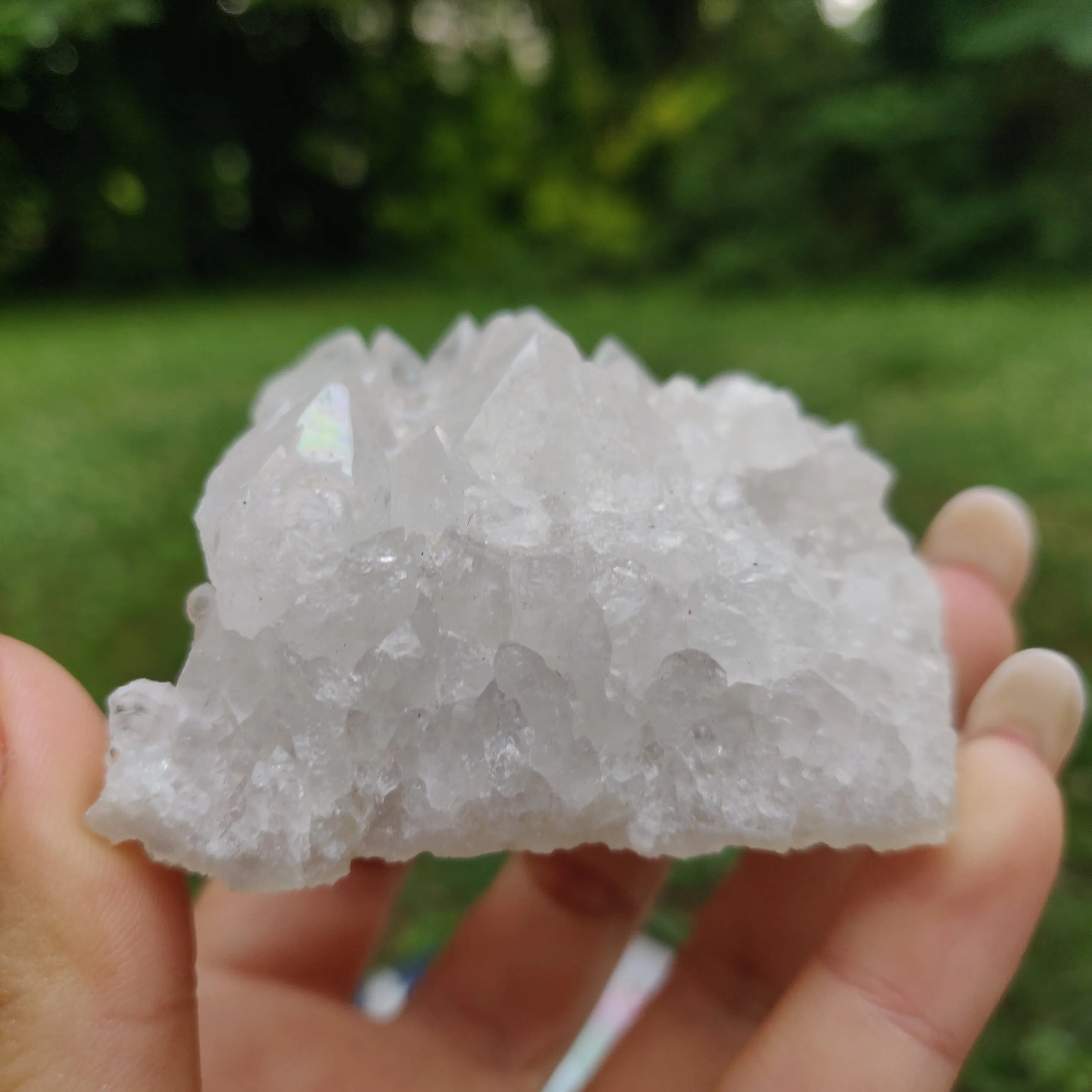 Anandalite Cluster, Natural Aurora Quartz Cluster (#3)