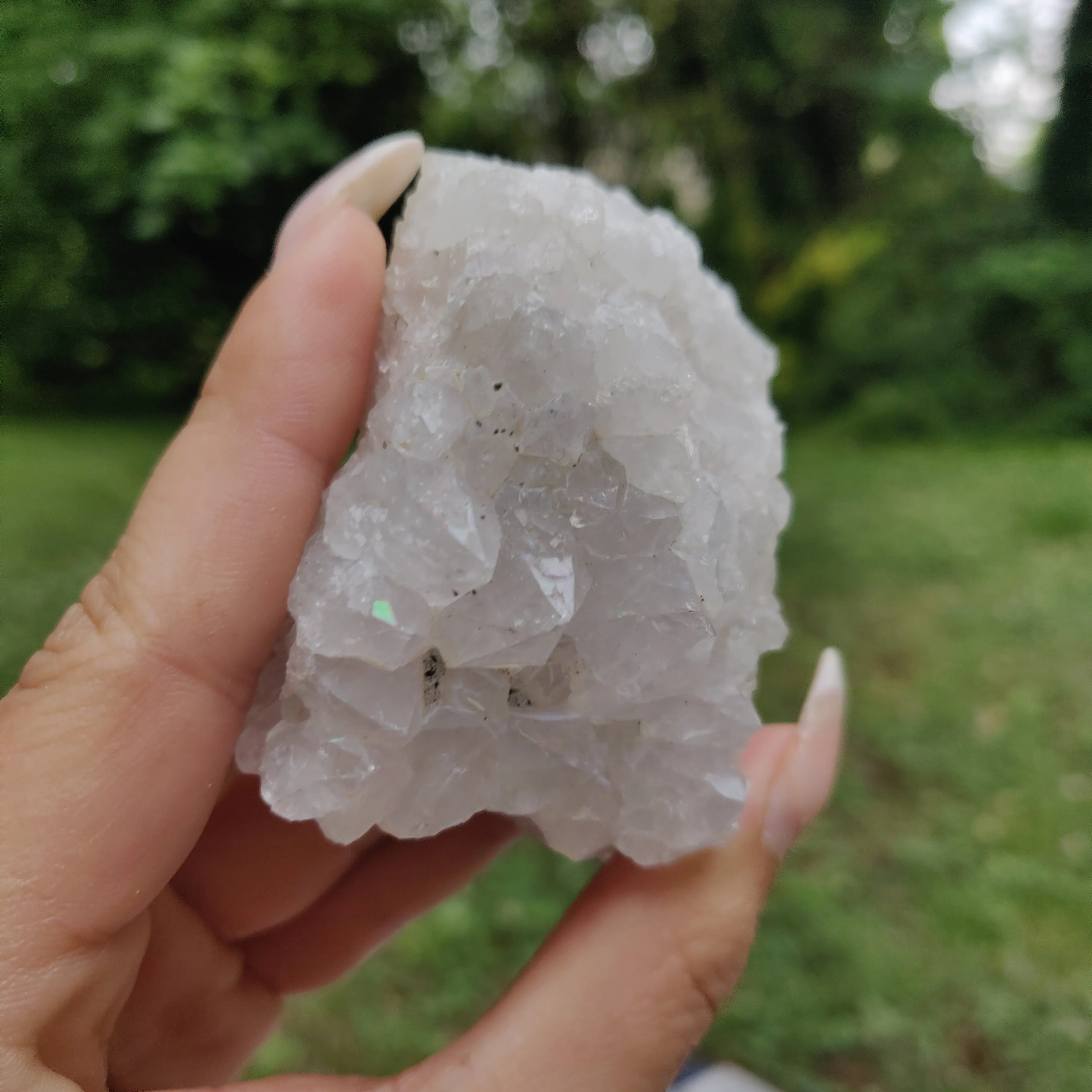 Anandalite Cluster, Natural Aurora Quartz Cluster (#3)