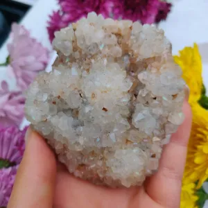 Anandalite Cluster, Natural Aurora Quartz Cluster (#6)