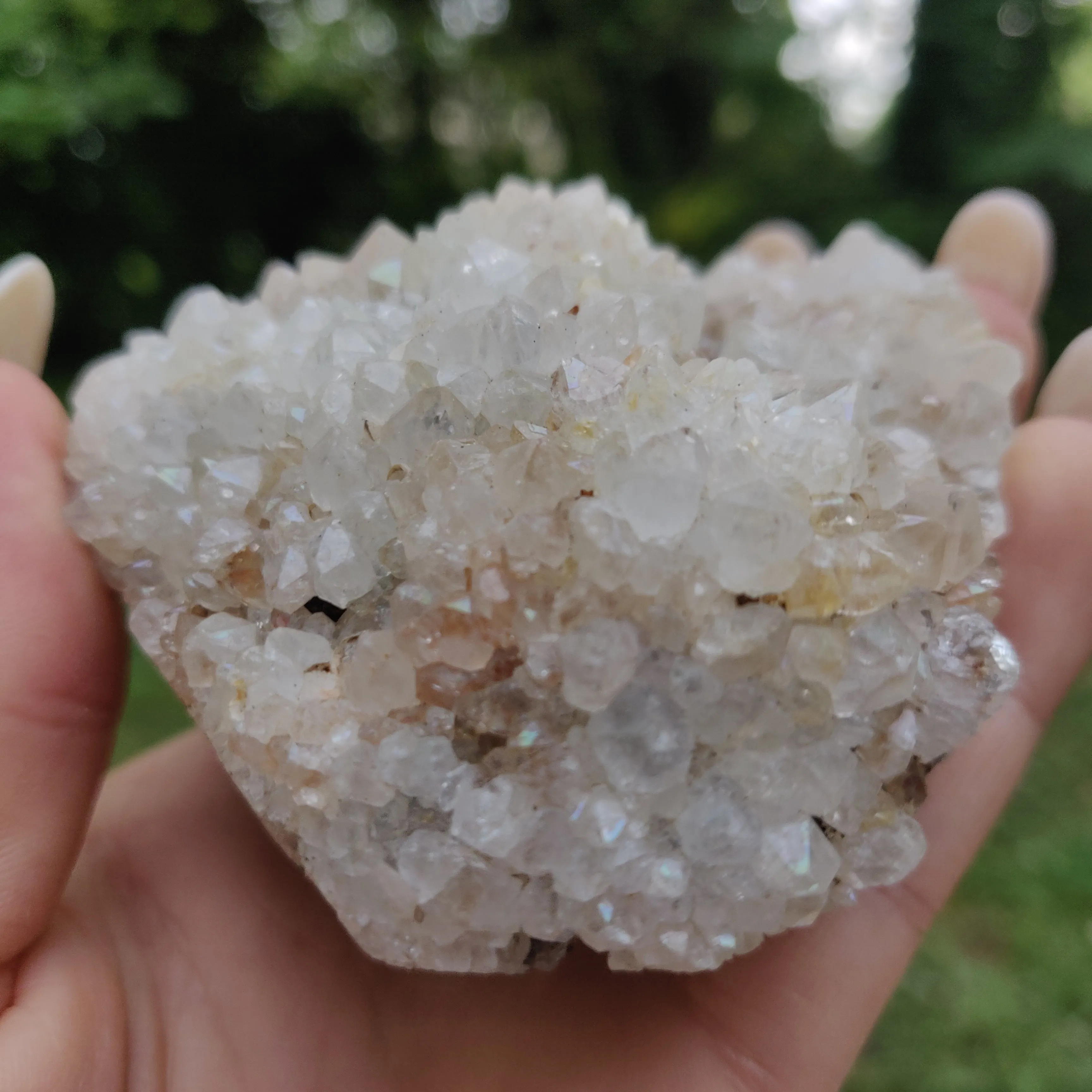 Anandalite Cluster, Natural Aurora Quartz Cluster (#6)