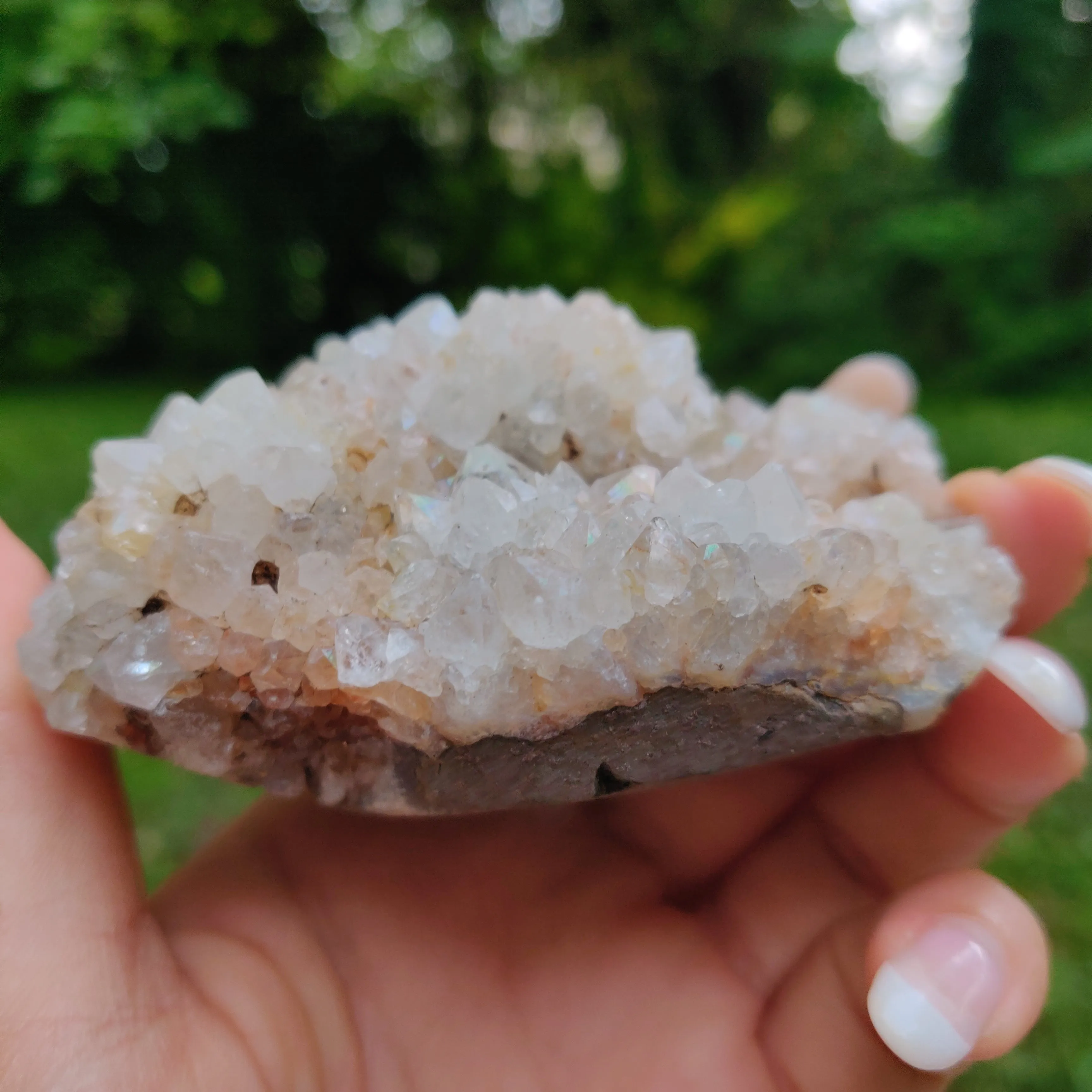 Anandalite Cluster, Natural Aurora Quartz Cluster (#6)