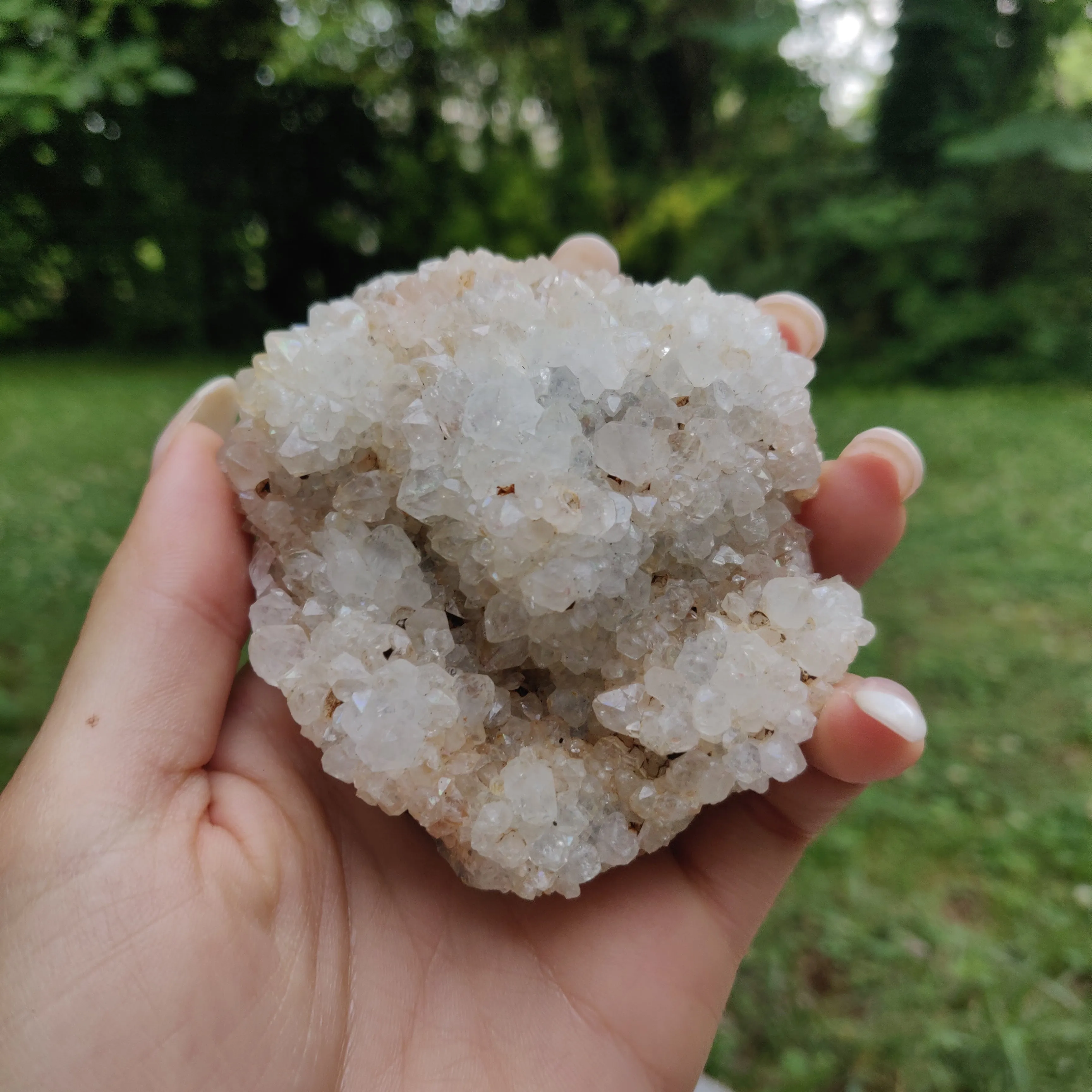 Anandalite Cluster, Natural Aurora Quartz Cluster (#6)