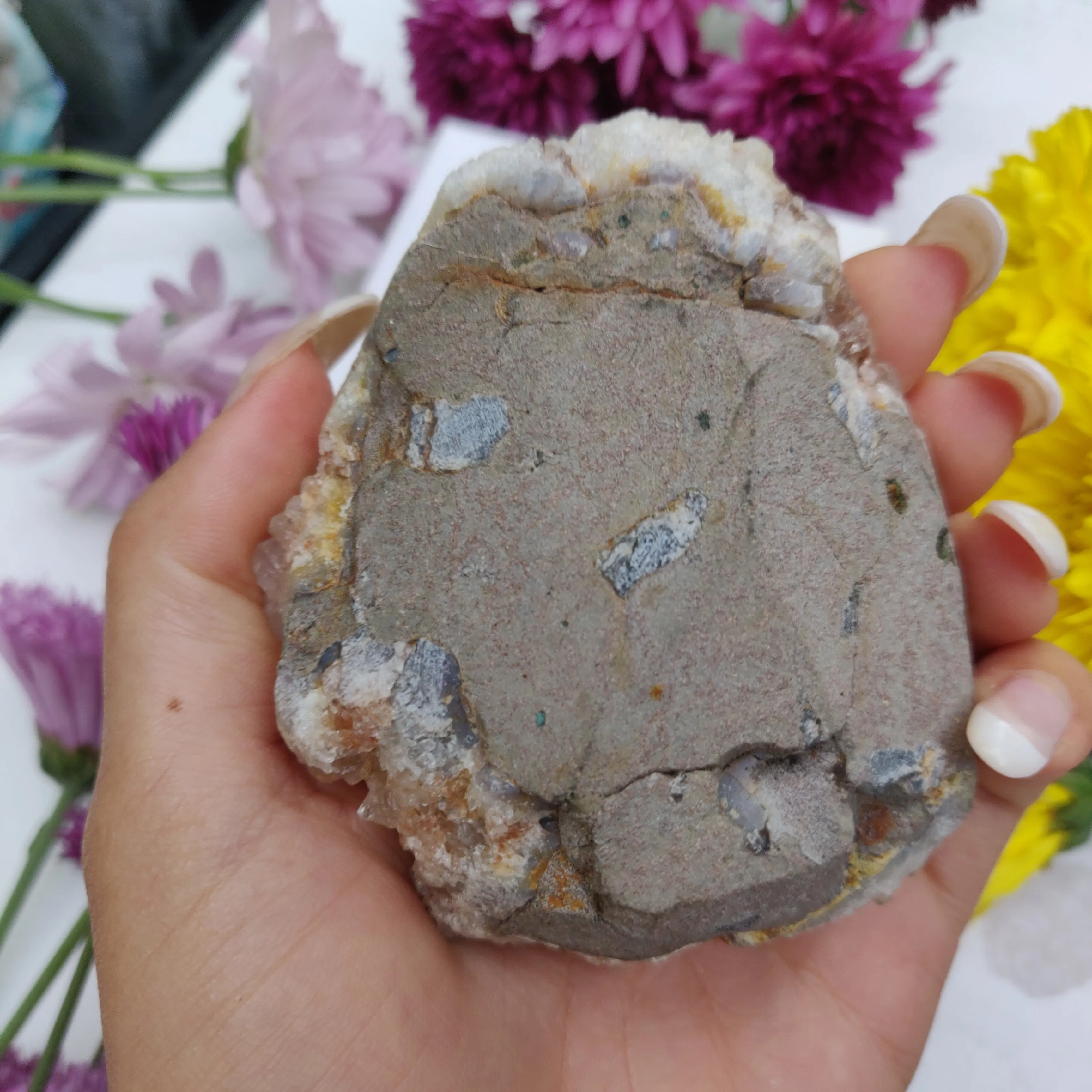 Anandalite Cluster, Natural Aurora Quartz Cluster (#6)