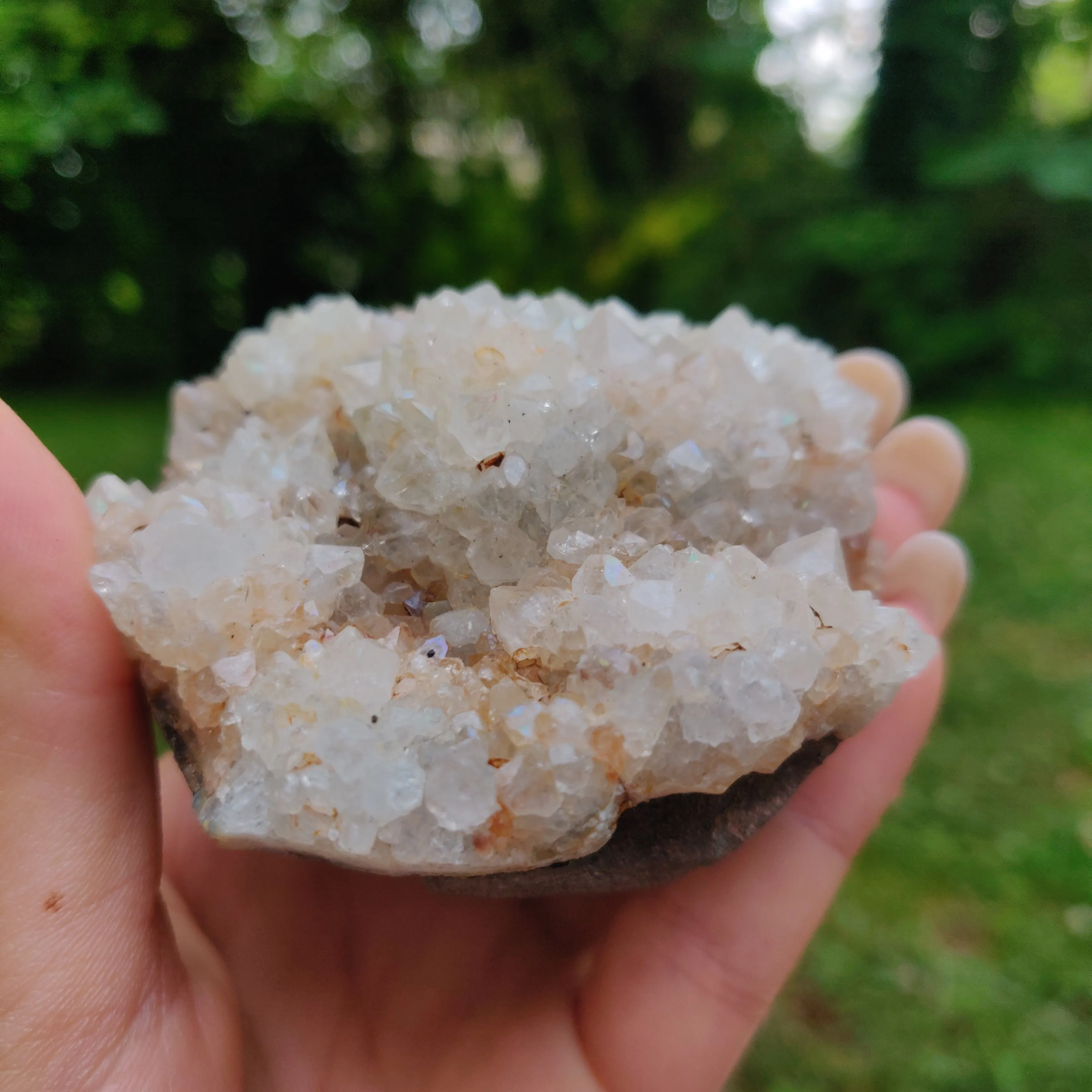 Anandalite Cluster, Natural Aurora Quartz Cluster (#6)