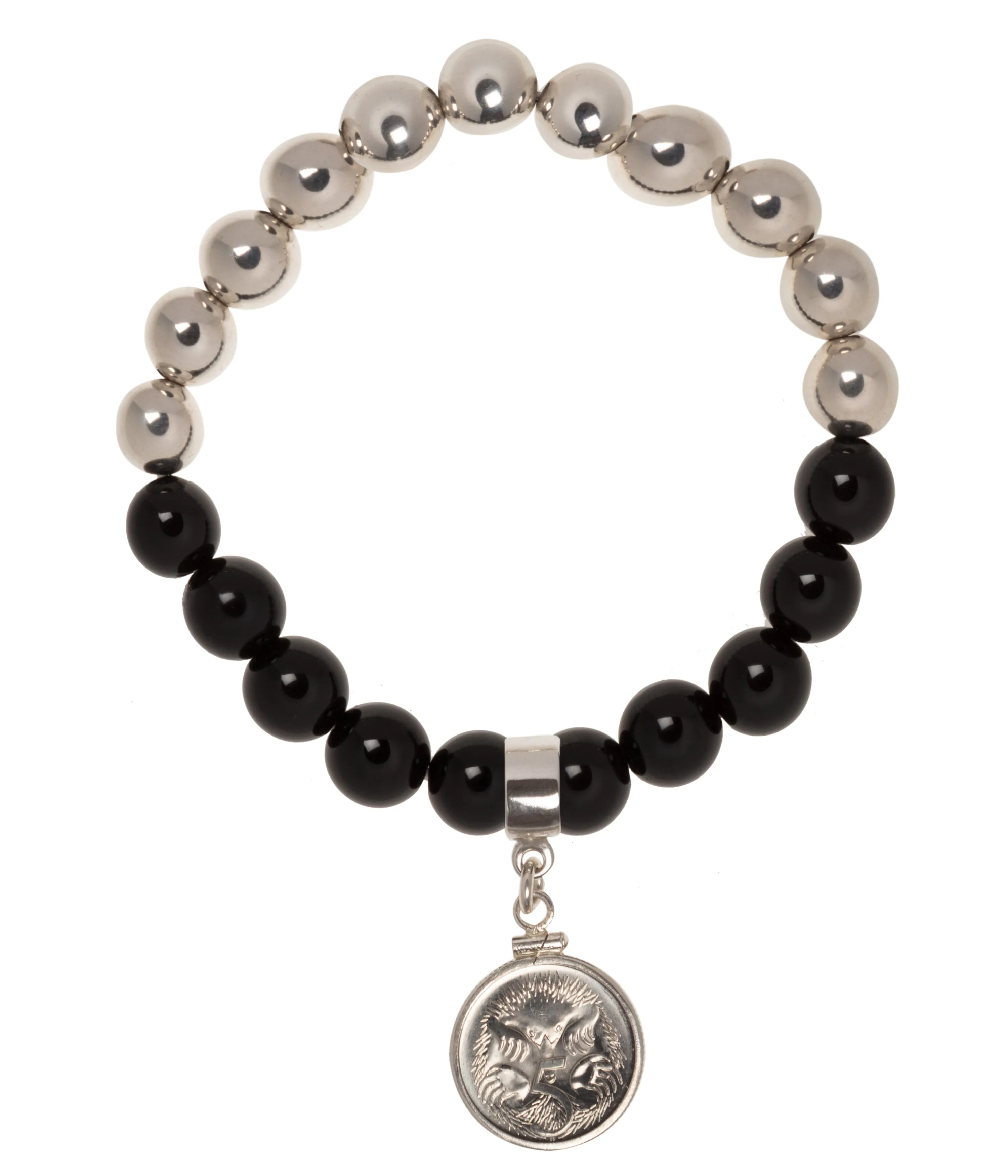 Australian 5 cent 10mm Bead Bracelet