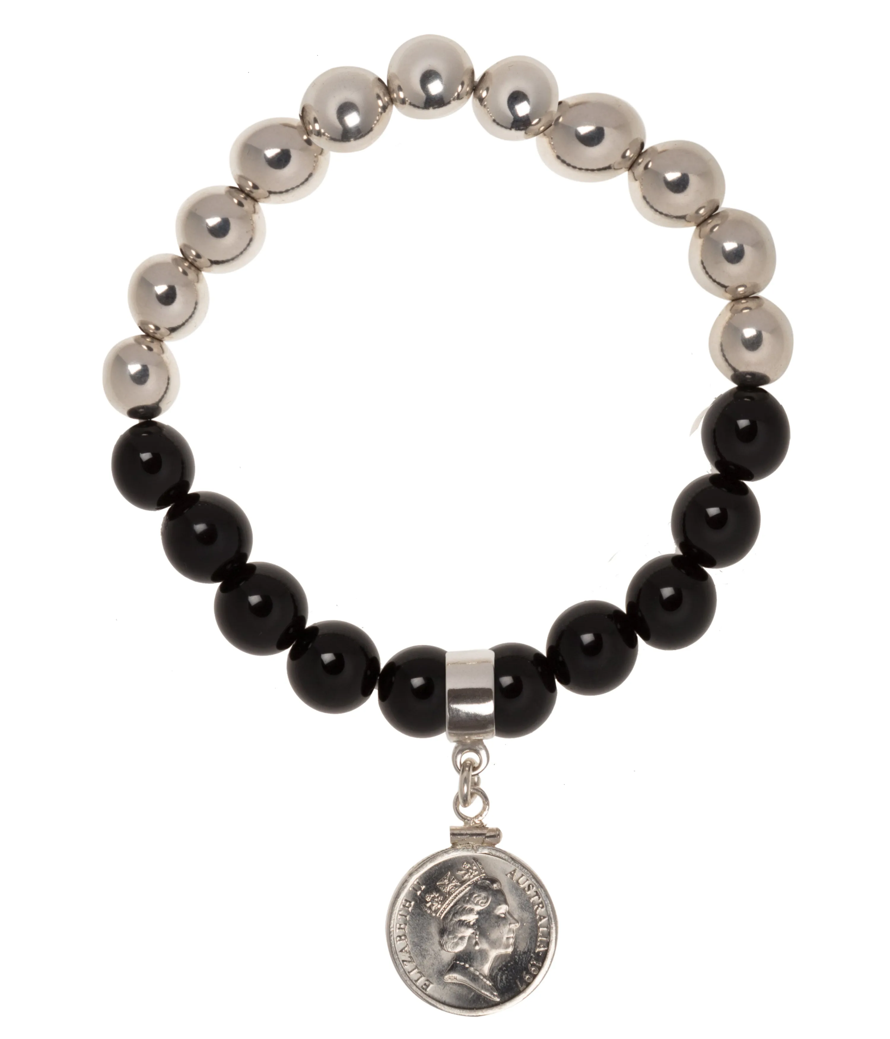 Australian 5 cent 10mm Bead Bracelet