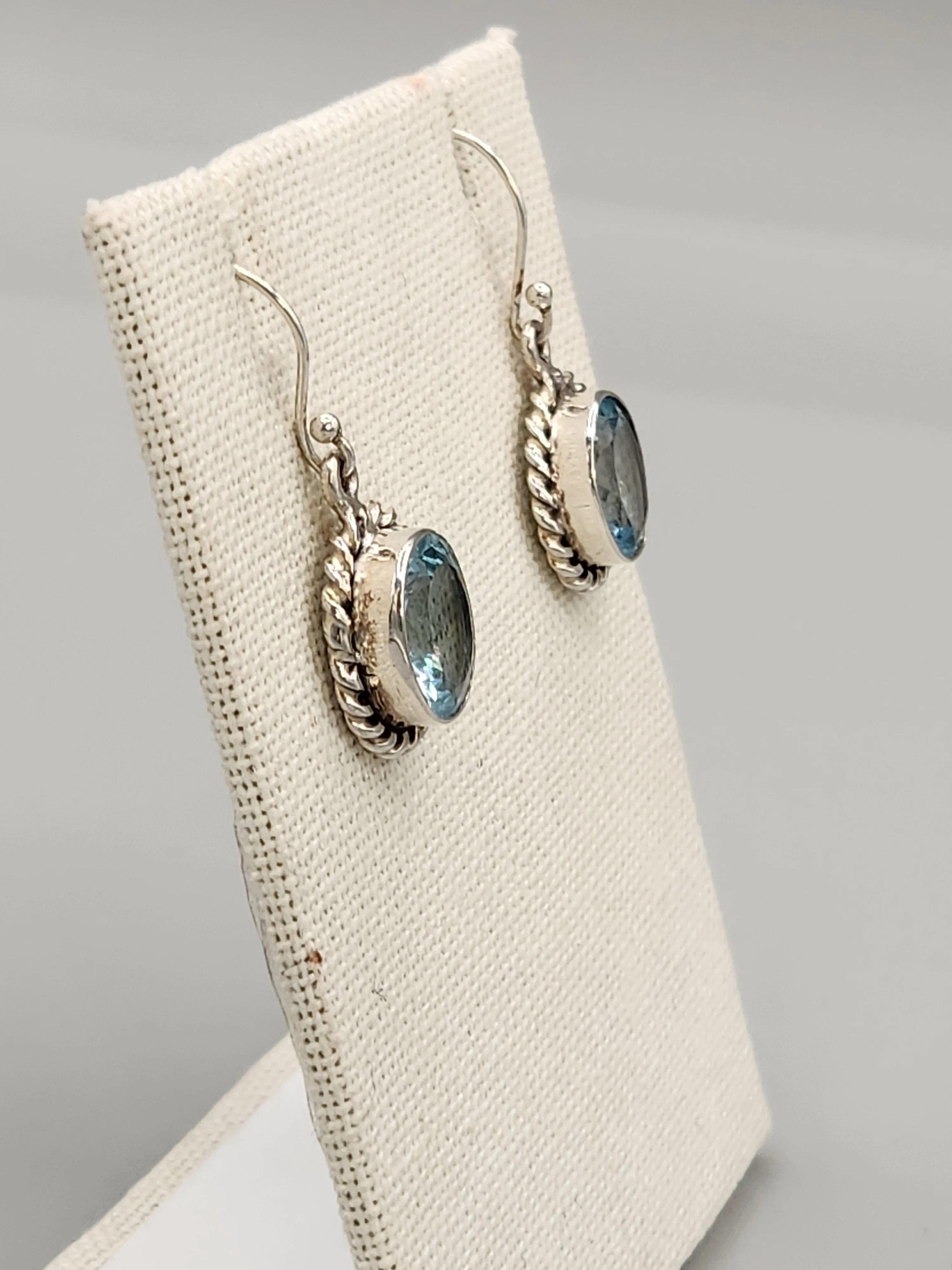 BLUE TOPAZ NECKLACE & EARRINGS