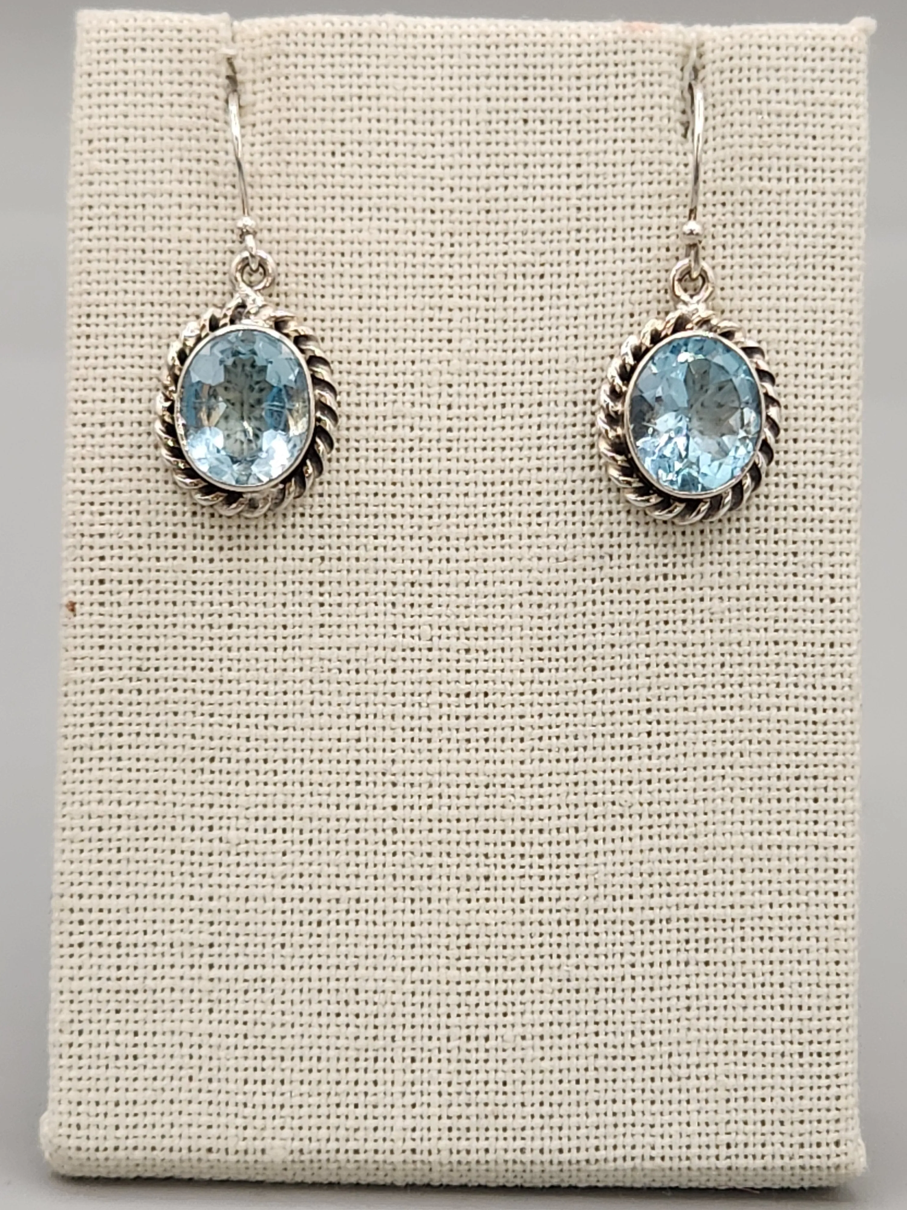 BLUE TOPAZ NECKLACE & EARRINGS