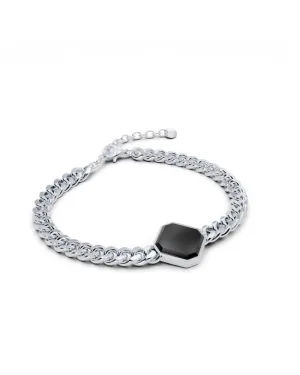 Bundle Armband: Onyx - Silber - Für Ihn