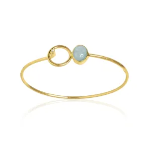 Byzantine Locked Bangle with Natural Stone