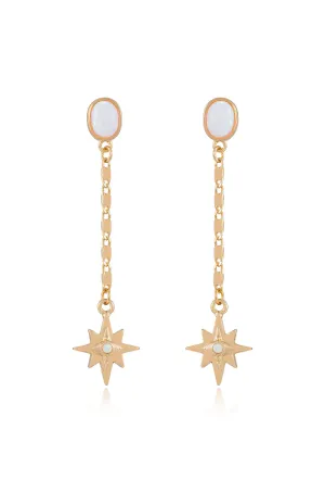Celestial Opal Star Drop Earrings