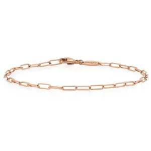 Charm Bracelet   Rose Gold Paperclip Chain