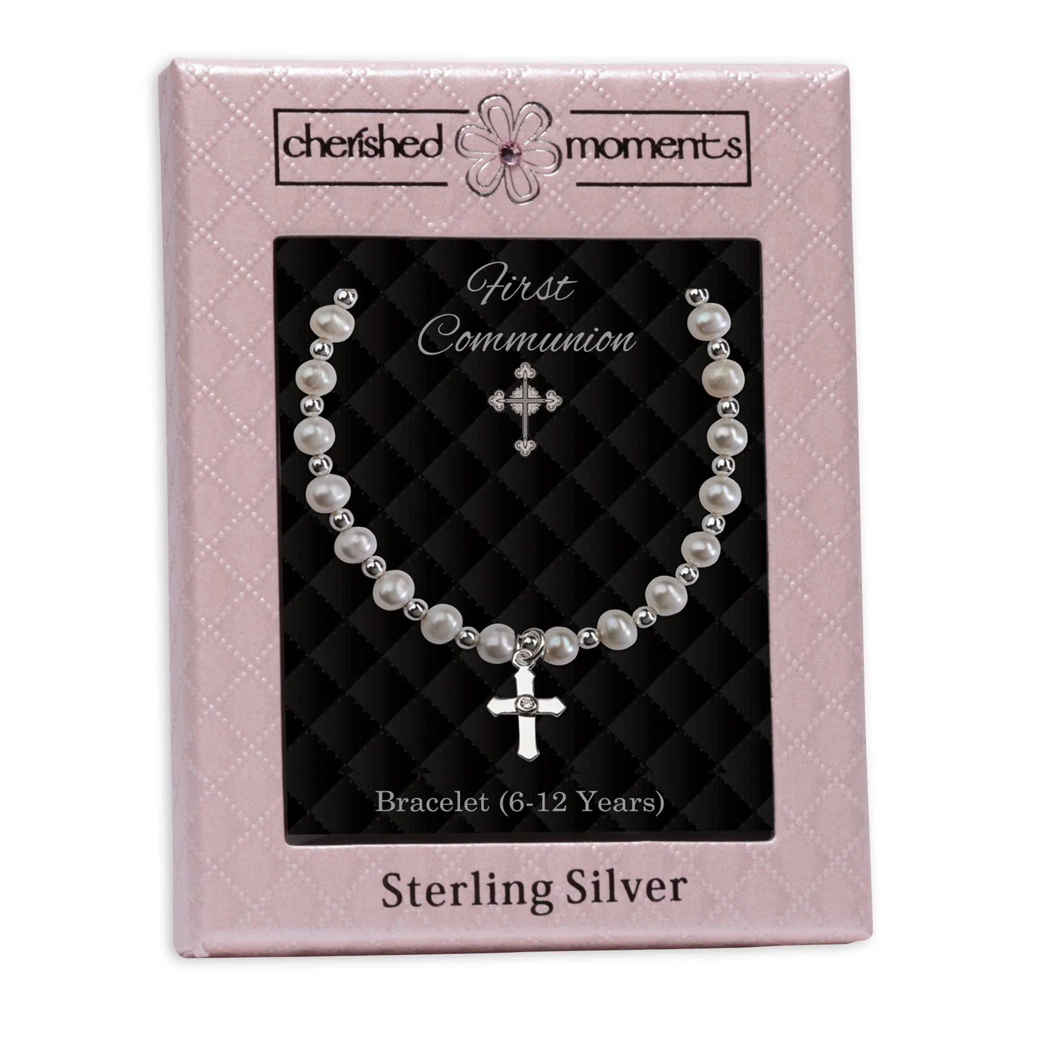 CHE Sterling Silver Girls First Communion Cross Bracelet FCB-12