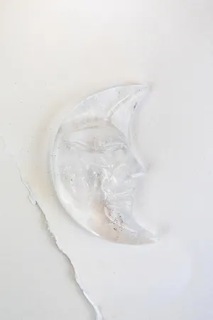 Clear Quartz Sleeping Moon Face - Large