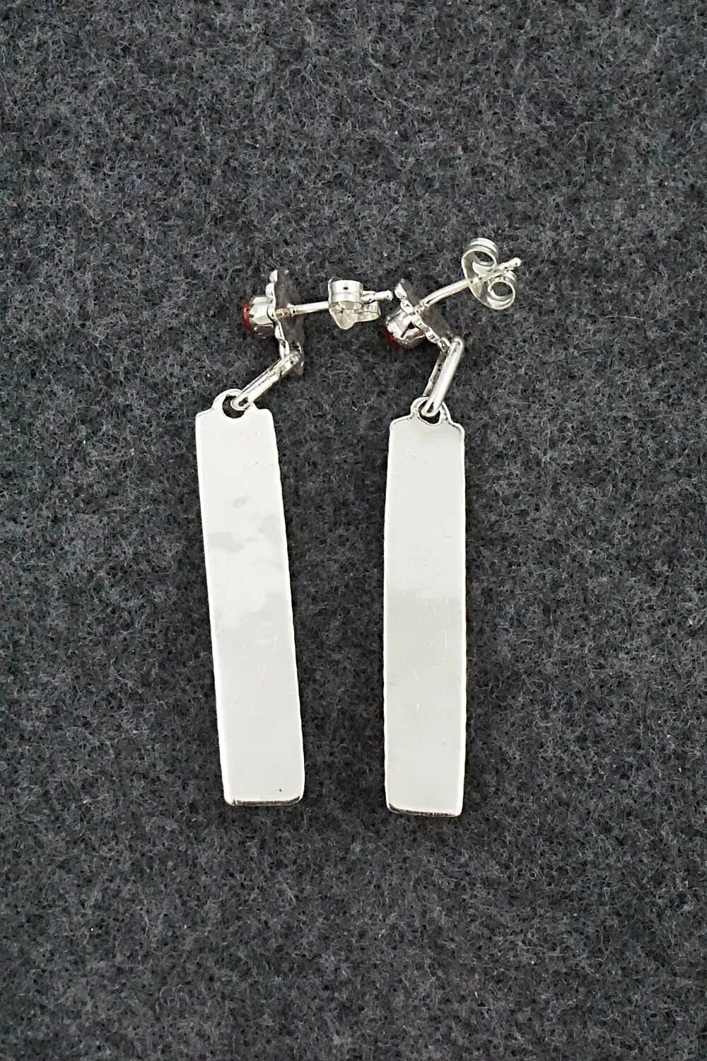 Coral & Sterling Silver Earrings - Rena Laate
