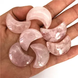Crescent Rose Quartz Moon, Rose Quartz Moon Bowl, Crystal Moon, Rose Quartz Bowl, Rose Quartz Carving, Jewelry Making, Healing Crystal