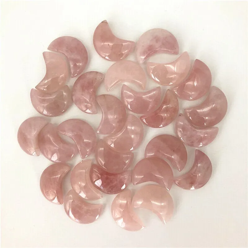 Crescent Rose Quartz Moon, Rose Quartz Moon Bowl, Crystal Moon, Rose Quartz Bowl, Rose Quartz Carving, Jewelry Making, Healing Crystal