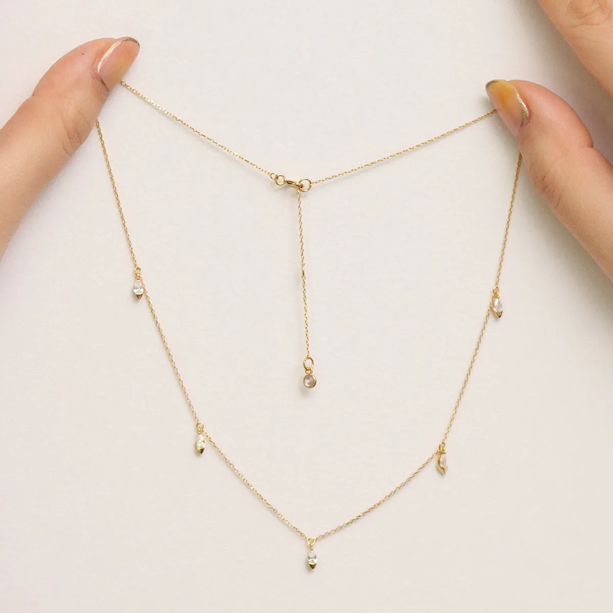 Dangle tear necklace