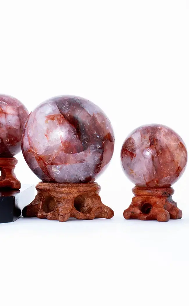 Dark Hematoid Quartz Sphere