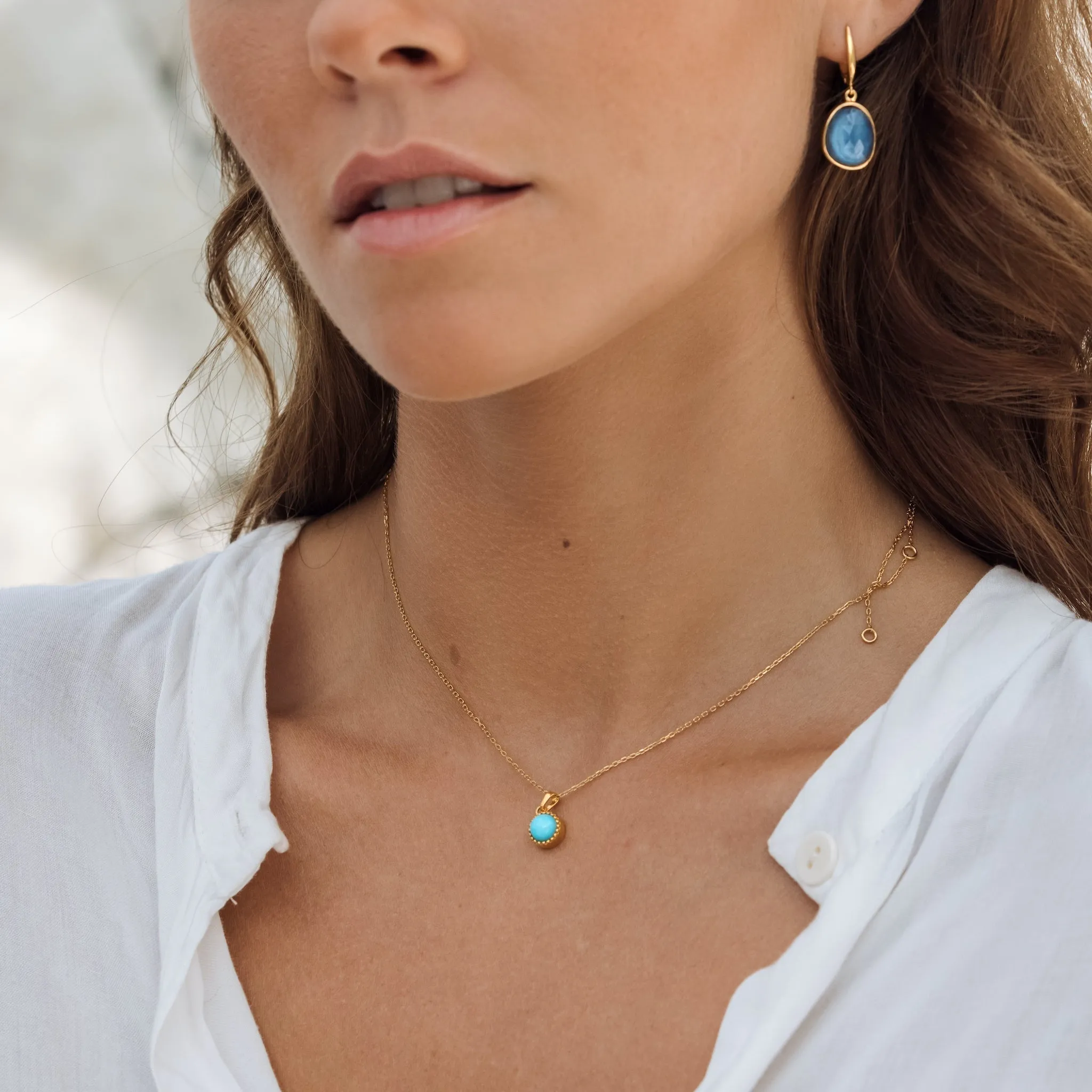 December Birthstone Necklace - Turquoise