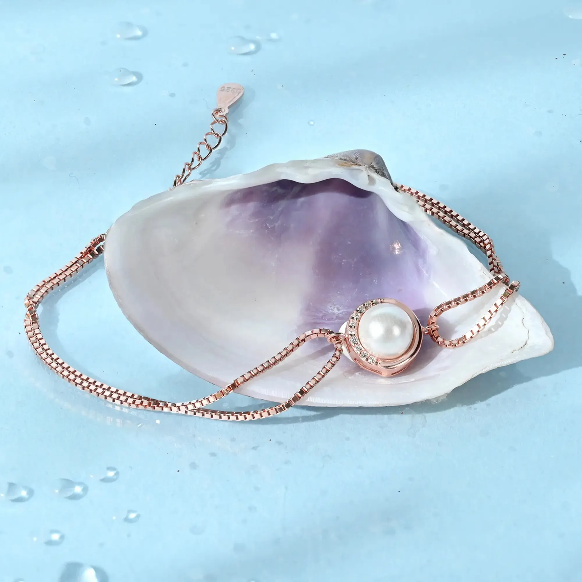 Double Chain Pearl Bracelet