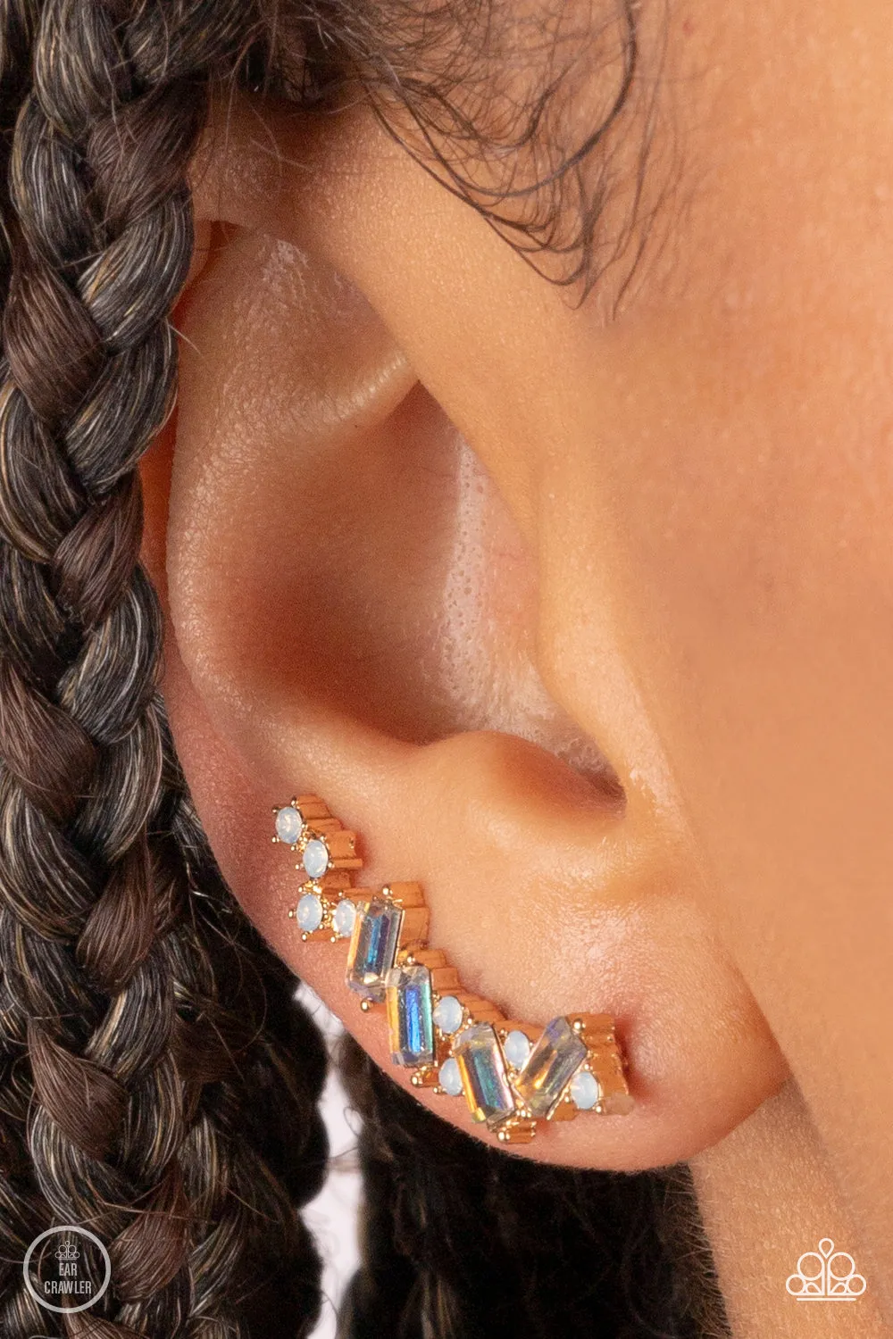 Earrings Stay Magical - Gold  Multi E2260 Earcrawlers