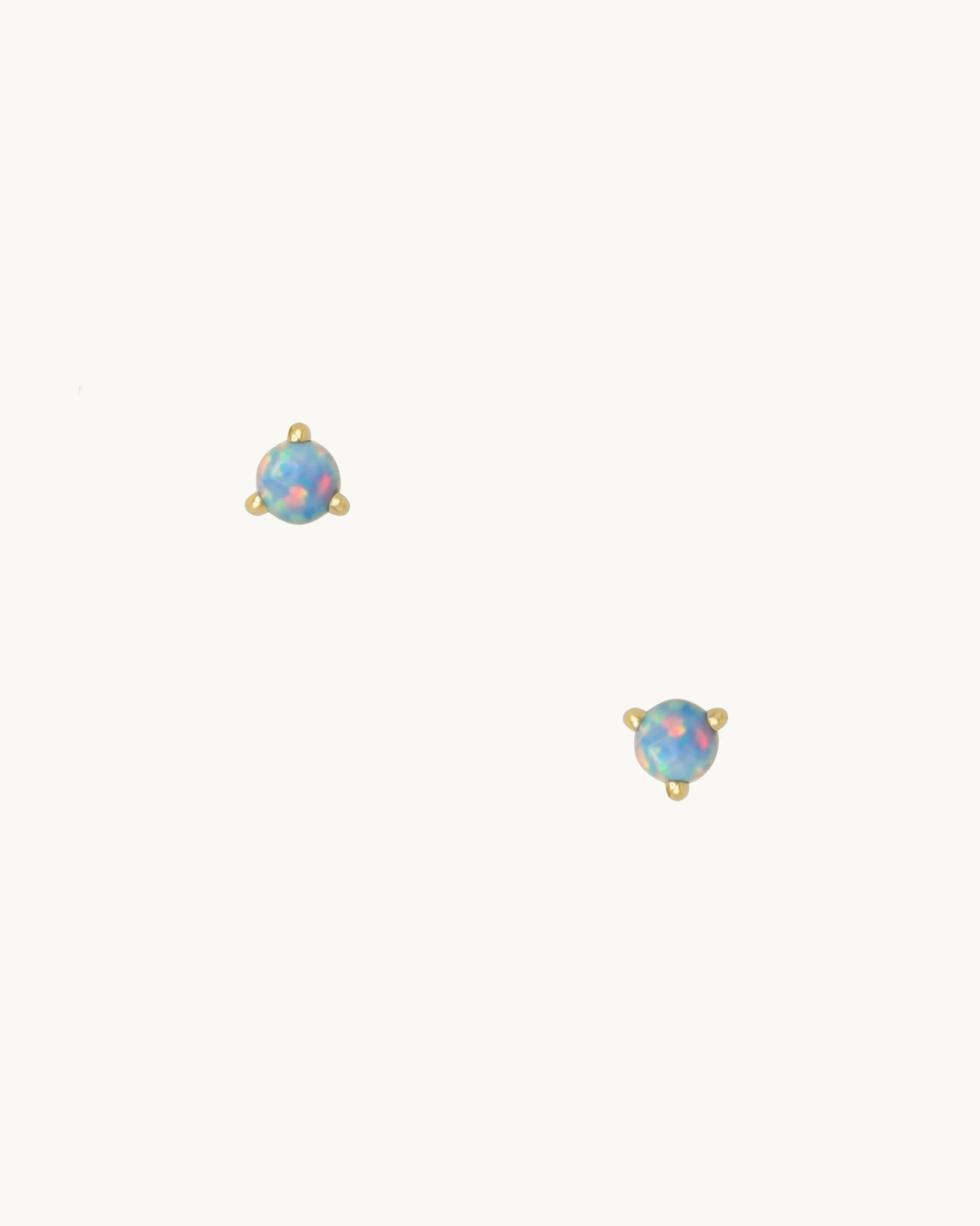 EVE Blue Opal Stud Earring Medium 14K