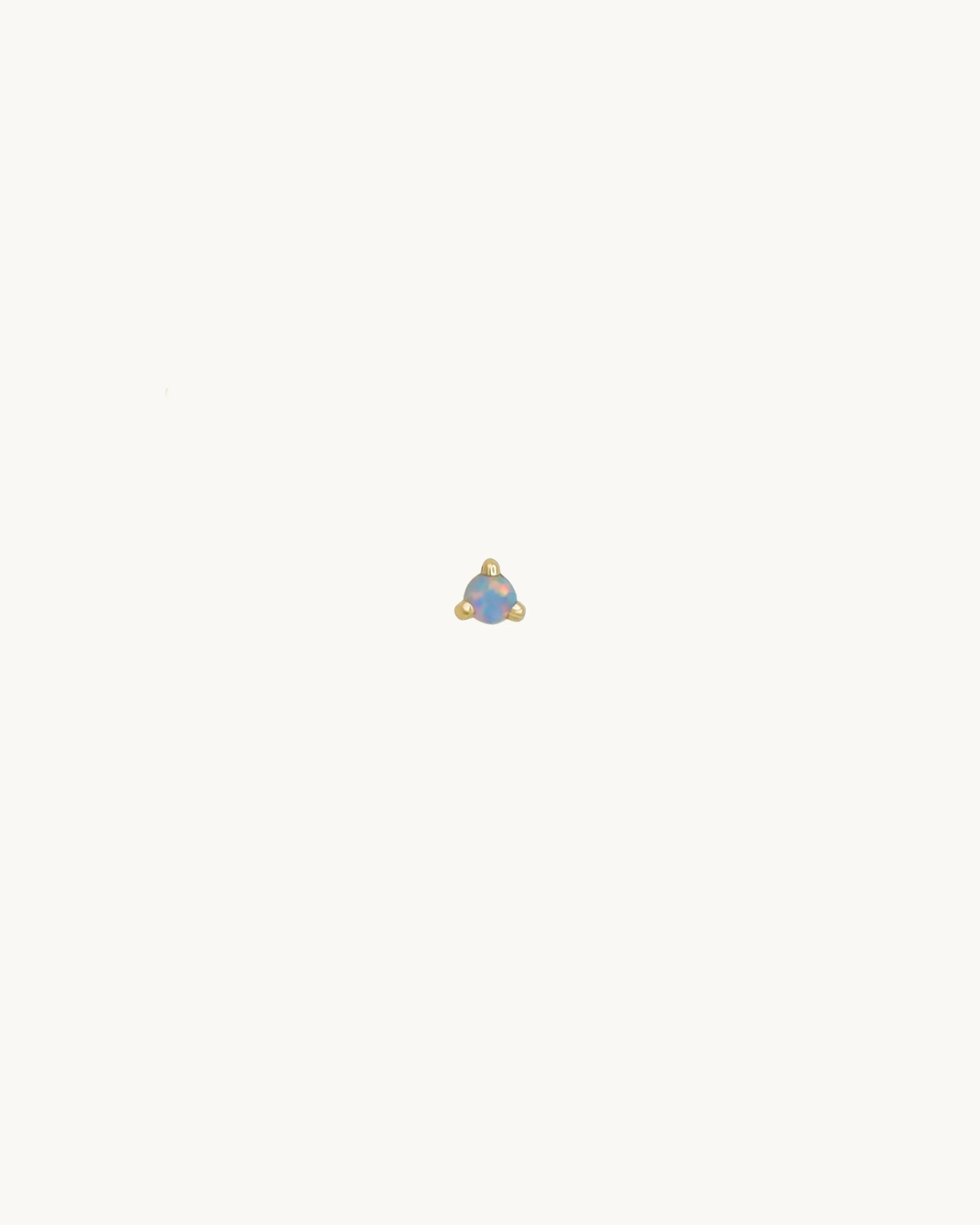 EVE Blue Opal Stud Earring Small 14K