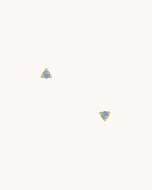 EVE Blue Opal Stud Earring Small 14K