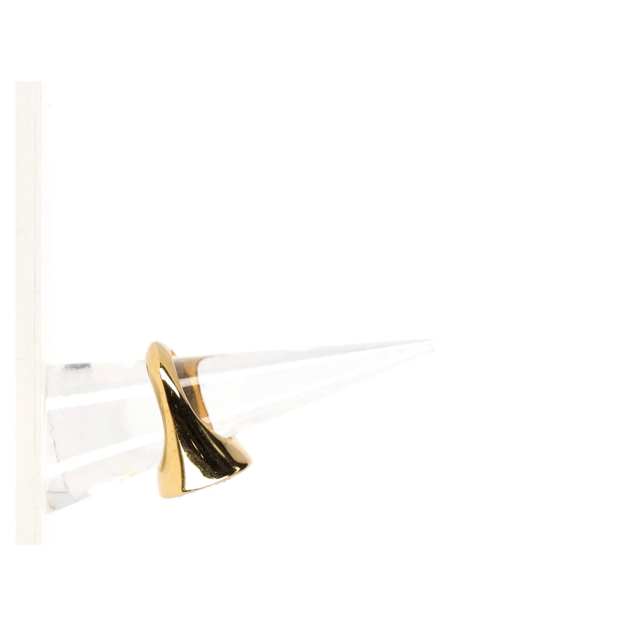 FENDI FF Embellished Signet Ring in Gold Metal
