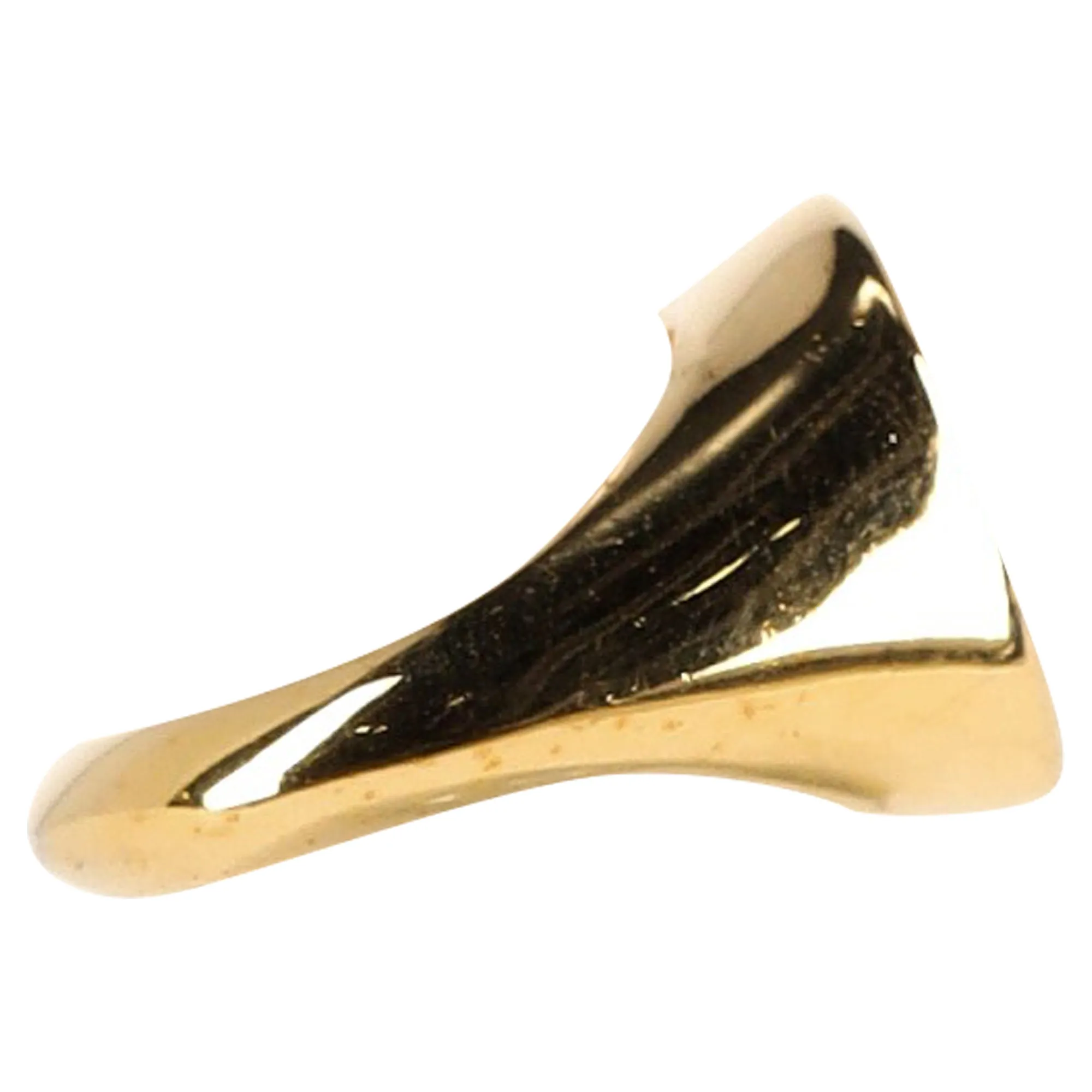 FENDI FF Embellished Signet Ring in Gold Metal